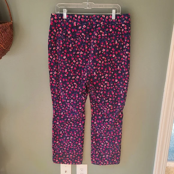 J. Crew Kickout Floral Corduroy Pants, Size 14 - Picture 3 of 4